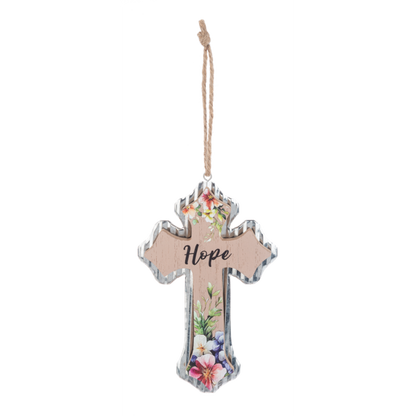 Floral Cross Ornaments-Assorted, each sold seperately