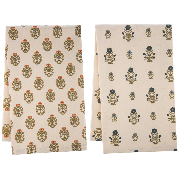 Floral Pattern Tea Towel-Assorted, sold seperately