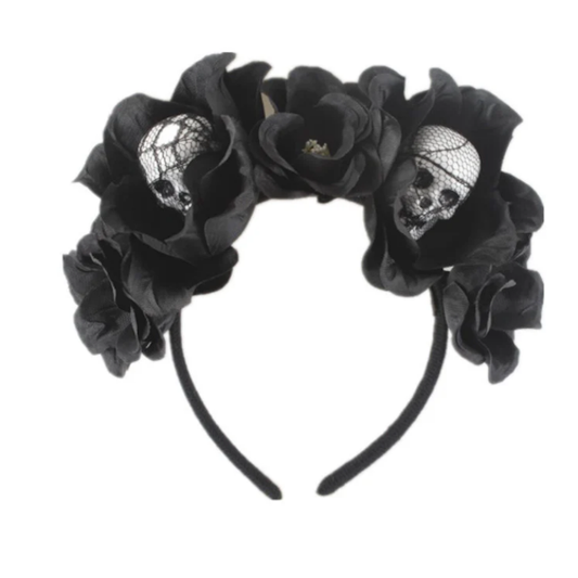 Floral Skull Headband