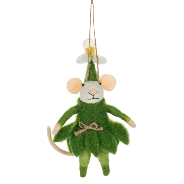 Handcrafted Forest Mouse Ornaments-Assorted, each sold separately
