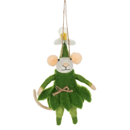 Handcrafted Forest Mouse Ornaments-Assorted, each sold separately