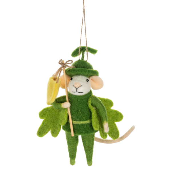 Handcrafted Forest Mouse Ornaments-Assorted, each sold separately