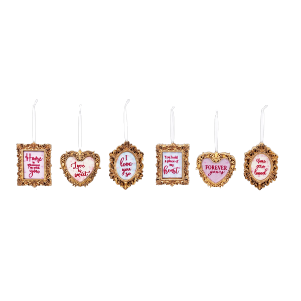 Framed Embroidered Ornaments-Assorted, each sold separately