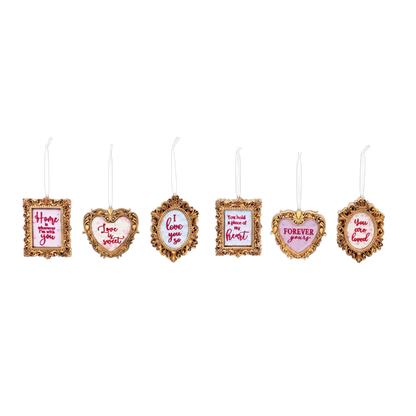 Framed Embroidered Ornaments-Assorted, each sold separately