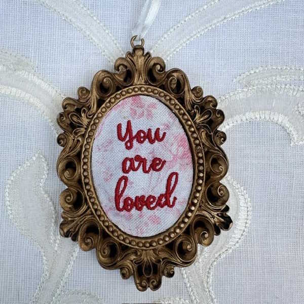 Framed Embroidered Ornaments-Assorted, each sold separately