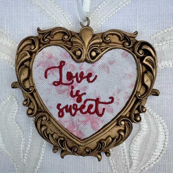 Framed Embroidered Ornaments-Assorted, each sold separately