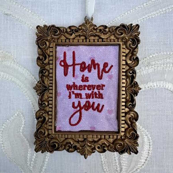 Framed Embroidered Ornaments-Assorted, each sold separately