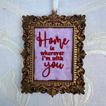 Framed Embroidered Ornaments-Assorted, each sold separately