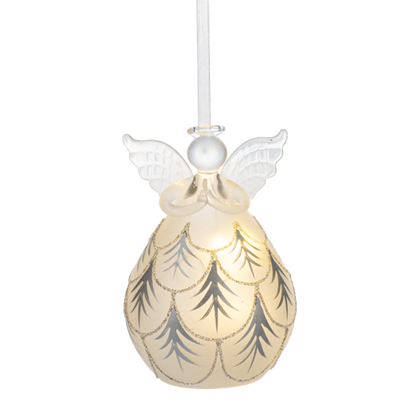 Luxury Lite LED Frosted Angel Ornaments-Assorted Styles, each sold separately