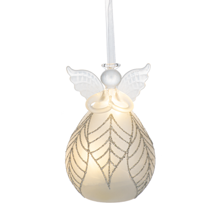 Luxury Lite LED Frosted Angel Ornaments-Assorted Styles, each sold separately