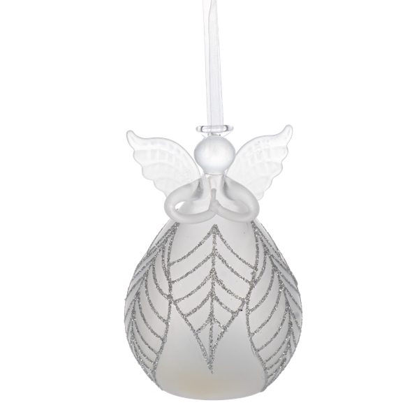 Luxury Lite LED Frosted Angel Ornaments-Assorted Styles, each sold separately