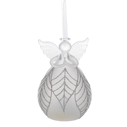 Luxury Lite LED Frosted Angel Ornaments-Assorted Styles, each sold separately