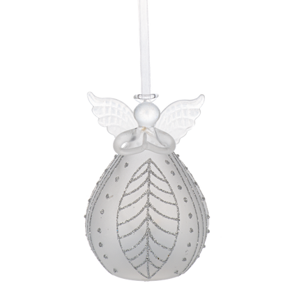 Luxury Lite LED Frosted Angel Ornaments-Assorted Styles, each sold separately