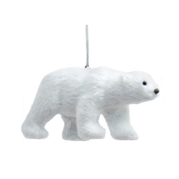 Furry Polar Bear Ornaments-Assorted, each sold separately