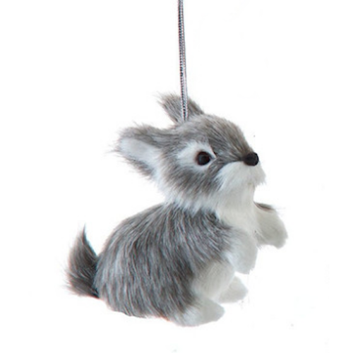 Furry Rabbit Ornament-Assorted, sold individually