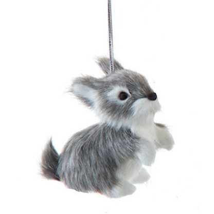 Furry Rabbit Ornament-Assorted, sold individually