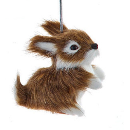 Furry Rabbit Ornament-Assorted, sold individually