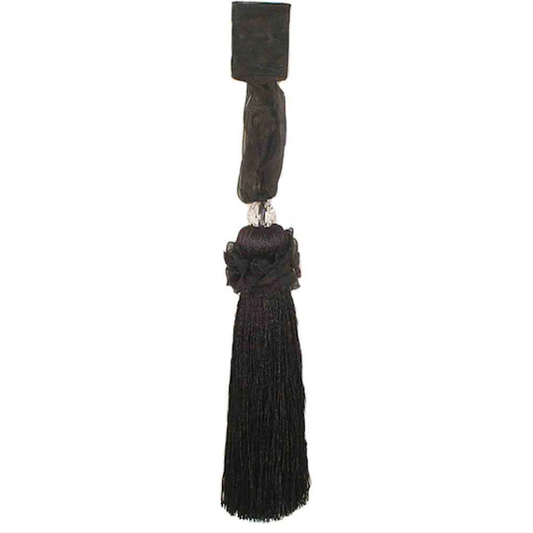 Ghazal Tassel Tieback, Black Mix