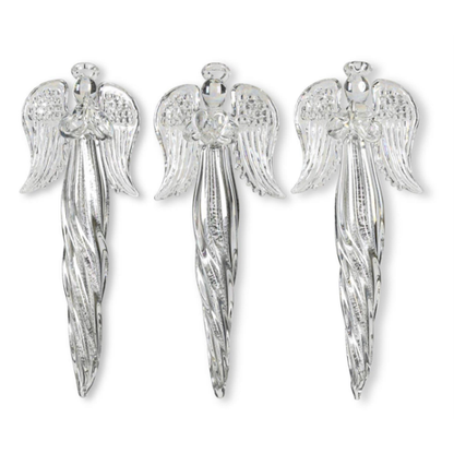 Glass Ornament-Angel Holding Star, Tree or Heart-Assorted, each sold separately
