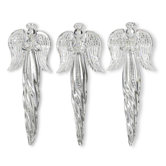 Glass Ornament-Angel Holding Star, Tree or Heart-Assorted, each sold separately