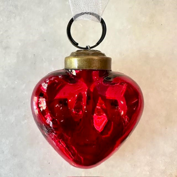 Glass Heart Ornament