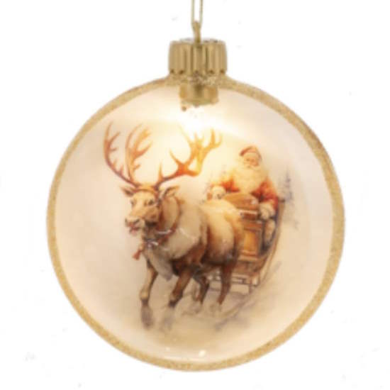 LED Light Up Santa Disk Ornaments-Assorted, each sold separately