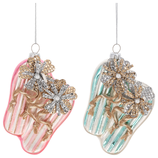 Glitter Flip Flop Ornaments-Assorted Colors, each sold separately