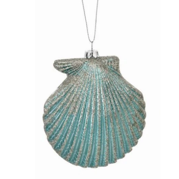 Glitter Seashell Ornament-Assorted, each sold separately