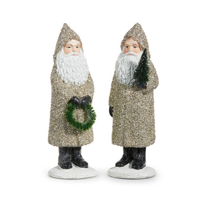 Glittered Santa Figurine