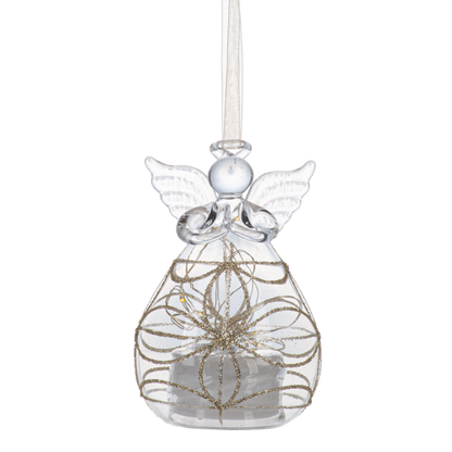 LED Gold Glitter Angel Ornament-Assorted Styles, each sold separately