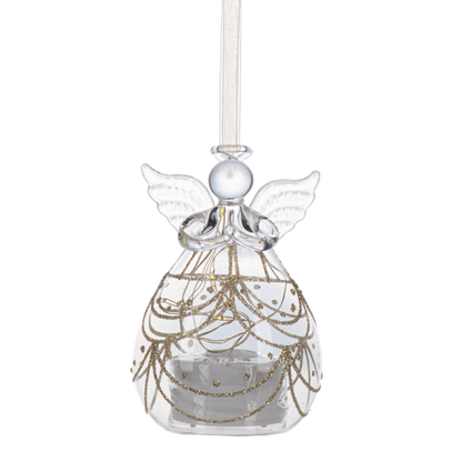 LED Gold Glitter Angel Ornament-Assorted Styles, each sold separately