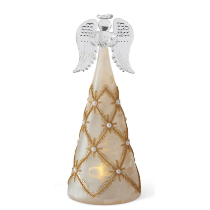 LED Angels with Gold & Pearl Trim, each sold separately