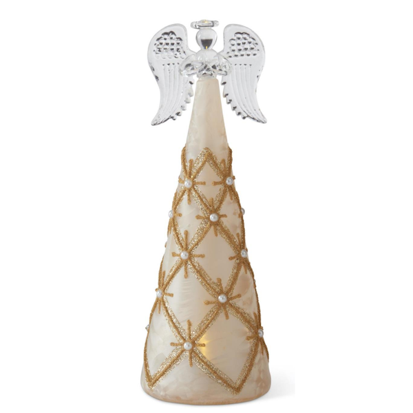 LED Angels with Gold & Pearl Trim, each sold separately