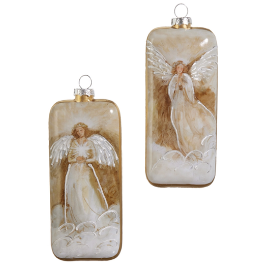 Golden Angel Rectangular Ornament-Assorted, sold separately