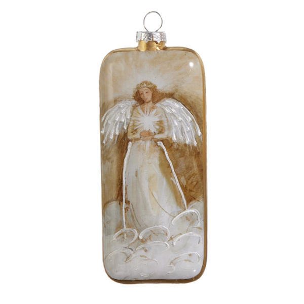 Golden Angel Rectangular Ornament-Assorted, sold separately