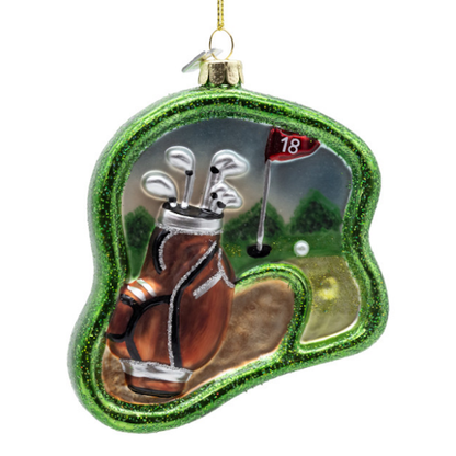 Noble Gems™ Glass Golf Scene Ornament