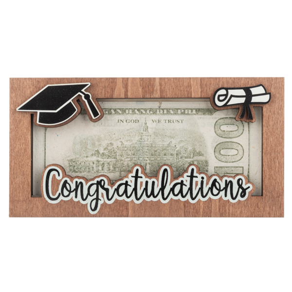 Wood Graduation Money Holder-Assorted, each sold separately