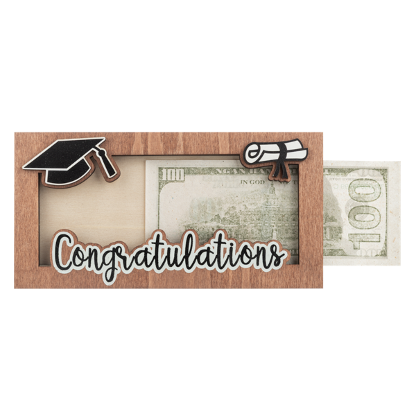 Wood Graduation Money Holder-Assorted, each sold separately