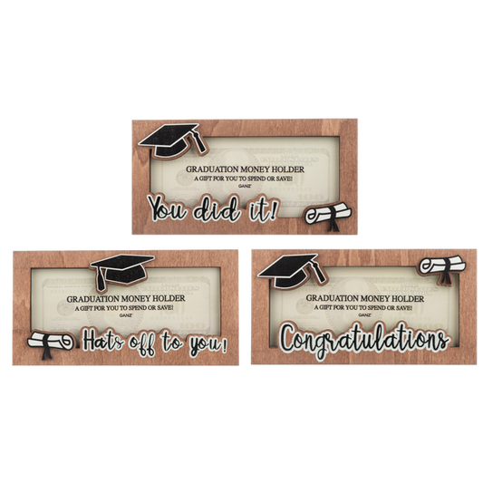 Wood Graduation Money Holder-Assorted, each sold separately