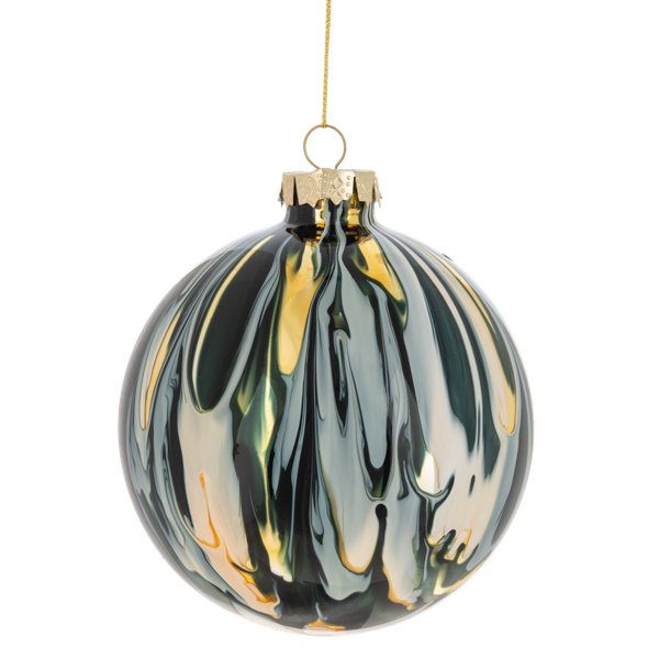 Green Marbleized Holiday Ornament-Assorted, each sold separately