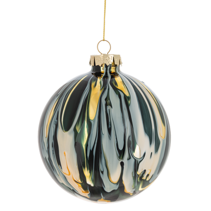 Green Marbleized Holiday Ornament-Assorted, each sold separately