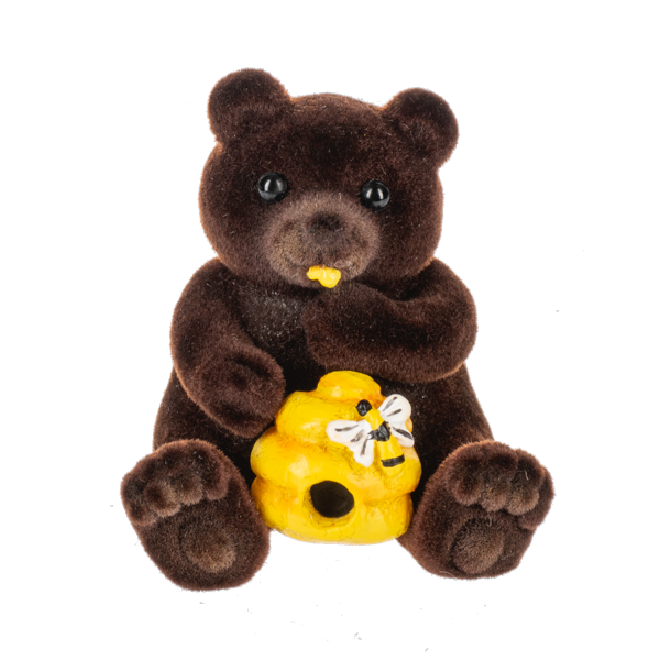 Grizzly Bear and Bee "The Honey Bear" Charm, with Insert Card