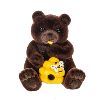 Grizzly Bear and Bee "The Honey Bear" Charm, with Insert Card