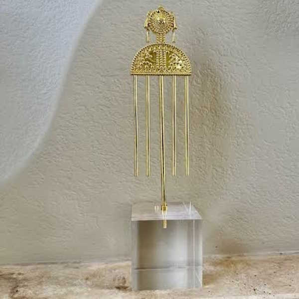 Decorative Gold Hairpin on Acrylic Stand-Assorted Sizes, each sold separately