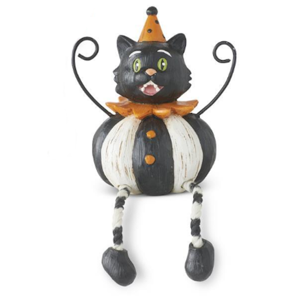 Cat Halloween Shelf Sitter w/Wire Arms