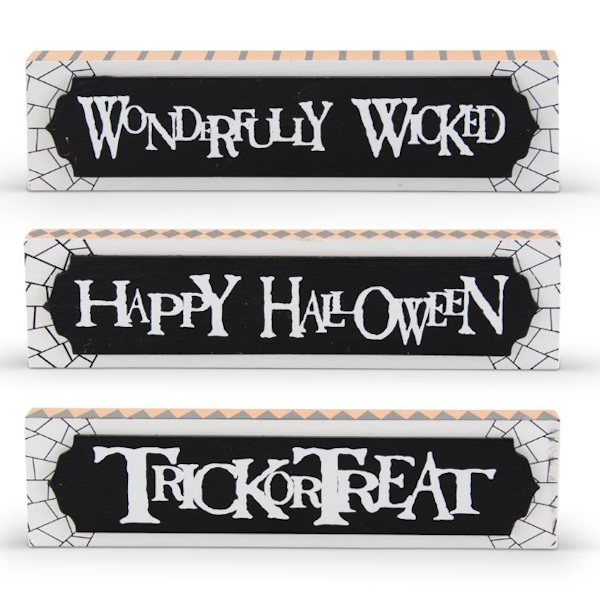 Black White & Orange Halloween Message Sign, sold separately