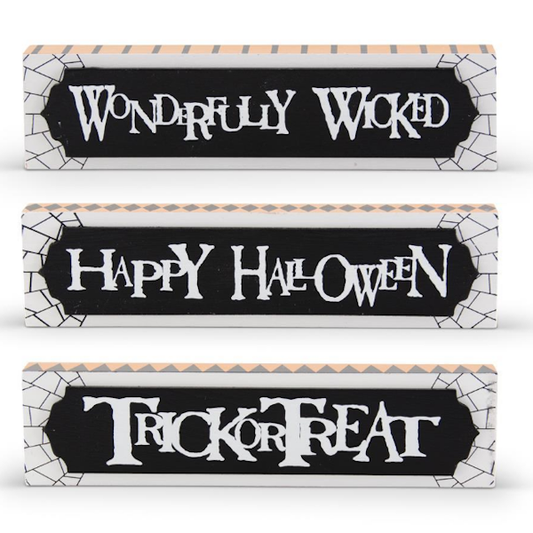 Black White & Orange Halloween Message Sign, sold separately