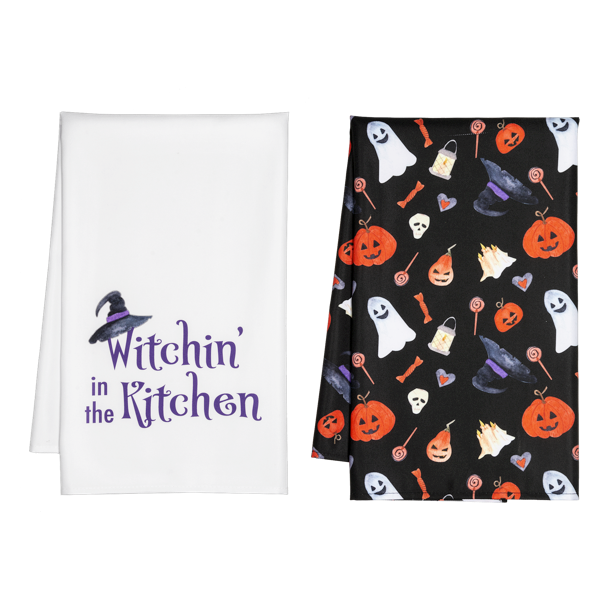 Witchin' in the Kitchin Tea Towels-2 pc Set