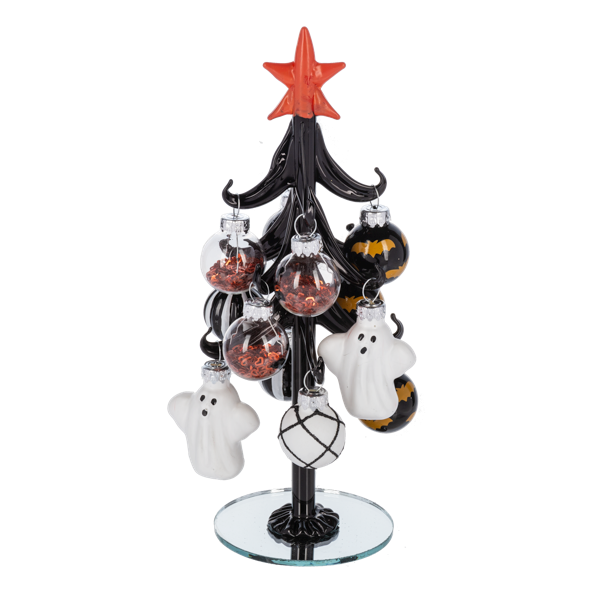 Halloween Tree with Ornaments