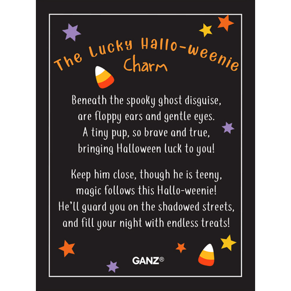 The Lucky Hallo-Weenie Charm with Insert Card